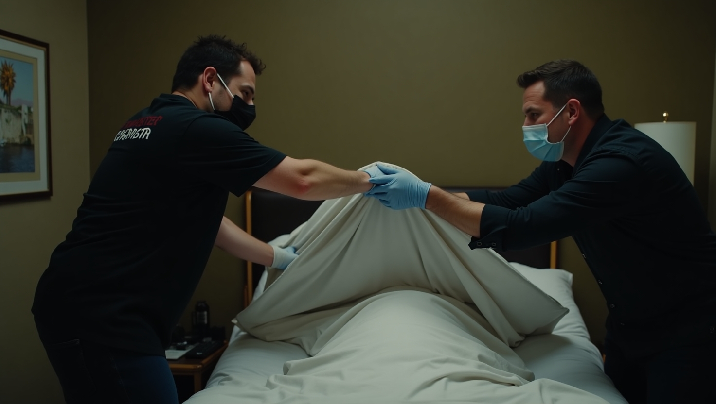 Image of Coroners covering body